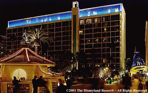 Disneyland Hotel at night image